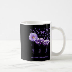 Faith Hope Liebe Lila Blume Ribbon Demenz Awar Kaffeetasse