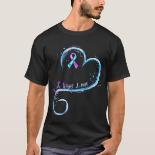 Faith Hope Liebe Lila Ribbon Rheumatoide Arthritis T-Shirt