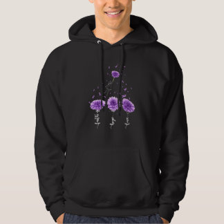 Faith Hope Liebe Lila Sunflower Cystic Fibrose A Hoodie