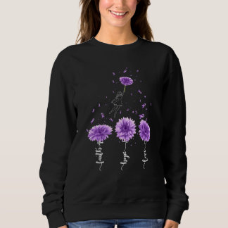Faith Hope Liebe Lila Sunflower Cystic Fibrose A Sweatshirt