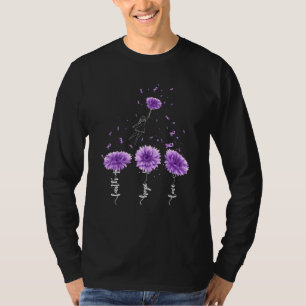 Faith Hope Liebe Lila Sunflower Cystic Fibrose A T-Shirt