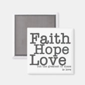 Faith Hope Liebe Magnet (Vorderseite/Rückseite)