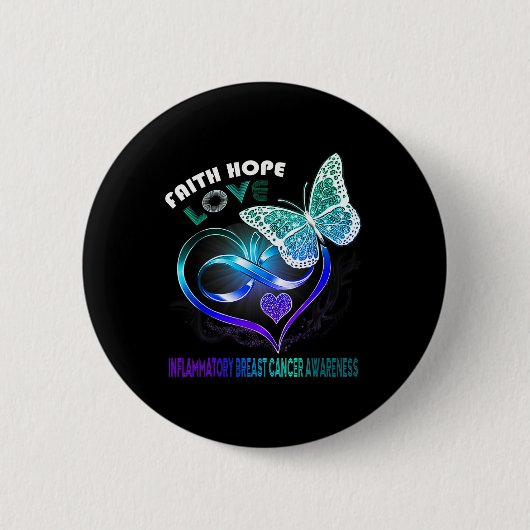 Faith Hope Liebe Männliche Brustkrebs Bewusstsein Button (Vorderseite)