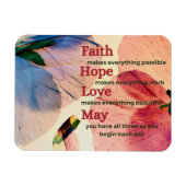 Faith Hope Liebe May Magnet (Horizontal)