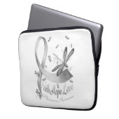 Faith Hope Liebe Melanoma Awareness Dragonfly Laptopschutzhülle (Vorderseite Links)