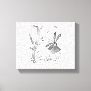 Faith Hope Liebe Melanoma Awareness Dragonfly Leinwanddruck