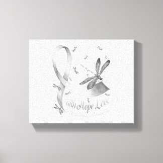 Faith Hope Liebe Melanoma Awareness Dragonfly Leinwanddruck
