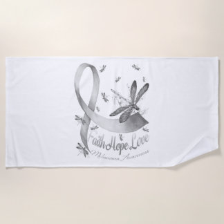 Faith Hope Liebe Melanoma Awareness Dragonfly Strandtuch