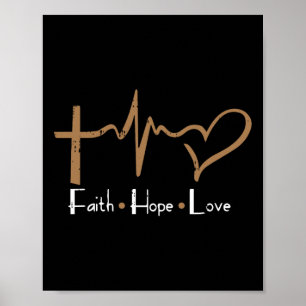 Faith Hope Liebe Men Black History Mont Women Chri Poster