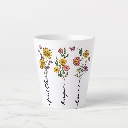 Faith-Hope-Liebe Milchtasse (Vorderseite)