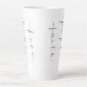 Faith Hope Liebe Milchtasse (Vorderseite)