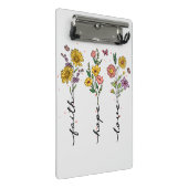 Faith-Hope-Liebe Mini Klemmbrett (Schrägansicht)