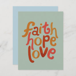 Faith Hope Liebe Mitteilungskarte
