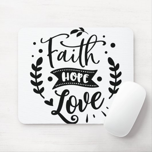 Faith Hope Liebe Mousepad (Mit Mouse)