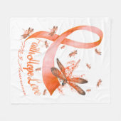Faith Hope Liebe MS Awareness Dragonfly Fleecedecke (Vorderseite (Horizontal))