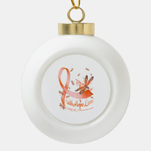 Faith Hope Liebe MS Awareness Dragonfly Keramik Kugel-Ornament