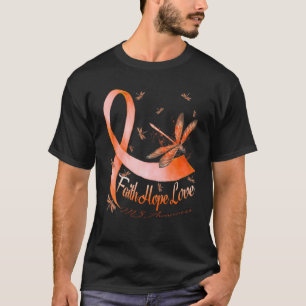 Faith Hope Liebe MS Awareness Dragonfly T-Shirt