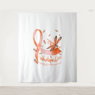 Faith Hope Liebe MS Awareness Dragonfly Wandteppich