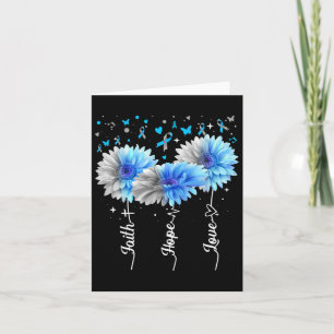 Faith Hope Liebe Niedlich Daisy Diabetes Awareness Karte