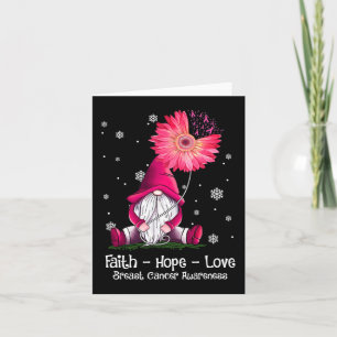 Faith Hope Liebe Nome Pink Sunflower Breast Cancer Karte