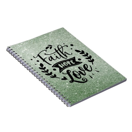Faith Hope Liebe Notebook Notizblock (Rechte Seite)