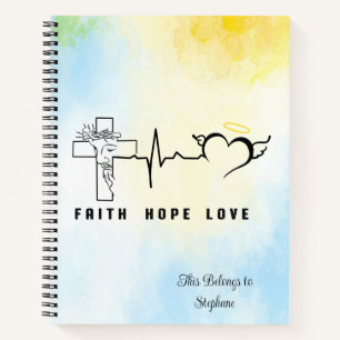 Faith Hope Liebe Notizblock