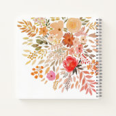 "Faith Hope Liebe" Orange Gold Wasserfarbe Blütenw Notizblock (Rückseite)