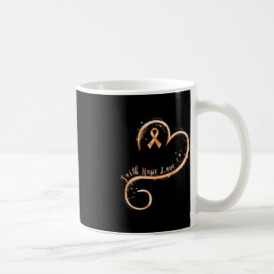 Faith Hope Liebe Orange Ribbon Leukemia Bewusstsei Kaffeetasse