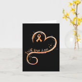 Faith Hope Liebe Orange Ribbon Leukemia Bewusstsei Karte (Gelbe Blume)