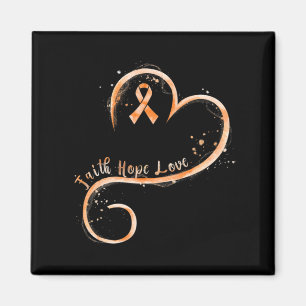 Faith Hope Liebe Orange Ribbon Leukemia Bewusstsei Magnet