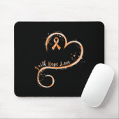 Faith Hope Liebe Orange Ribbon Leukemia Bewusstsei Mousepad (Mit Mouse)