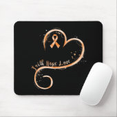 Faith Hope Liebe Orange Ribbon Leukemia Bewusstsei Mousepad (Mit Mouse)