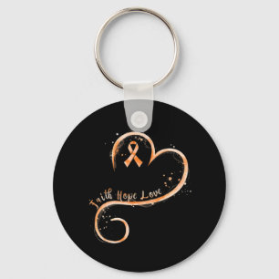Faith Hope Liebe Orange Ribbon Leukemia Bewusstsei Schlüsselanhänger