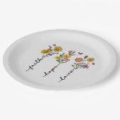 Faith-Hope-Liebe Pappteller (Schrägansicht)