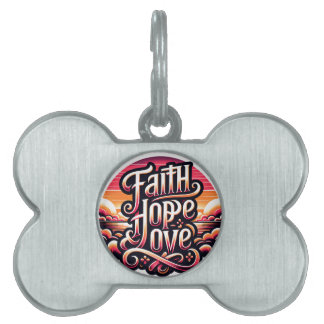 Faith Hope Liebe pet tag Tiermarke