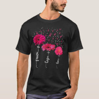 Faith Hope Liebe Pink Daisy Blume Brustkrebs