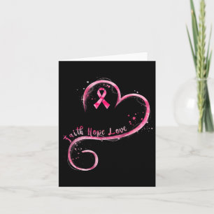 Faith Hope Liebe Pink Ribbon Brustkrebs Auswarenes Karte