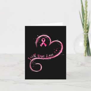 Faith Hope Liebe Pink Ribbon Brustkrebs Auswarenes Karte