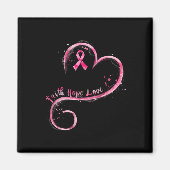 Faith Hope Liebe Pink Ribbon Brustkrebs Auswarenes Magnet (Vorne)