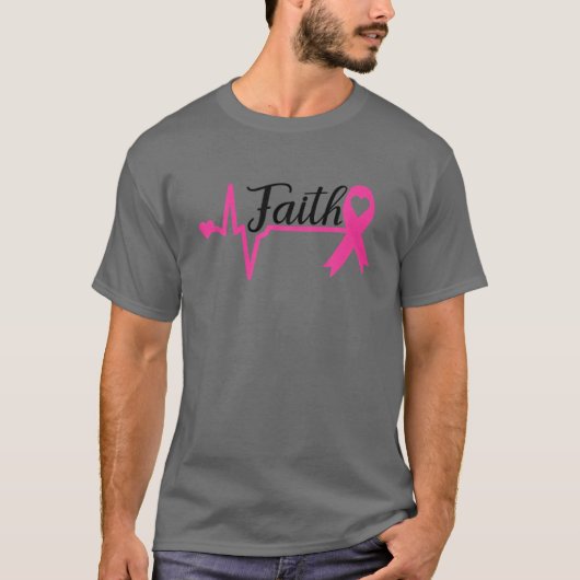 Faith Hope Liebe Pink Ribbon Brustkrebs Auswarenes T-Shirt (Vorderseite)