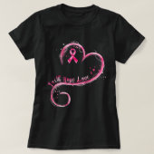 Faith Hope Liebe Pink Ribbon Brustkrebs Auswarenes T-Shirt (Design vorne)