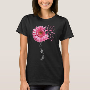 Faith Hope Liebe Pink Ribbon Daisy Blume Breast C T-Shirt
