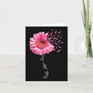 Faith Hope Liebe Pink Ribbon Daisy Blume Brust Ca Karte
