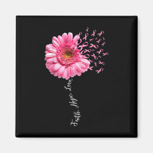 Faith Hope Liebe Pink Ribbon Daisy Blume Brust Ca Magnet