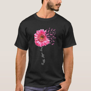 Faith Hope Liebe Pink Ribbon Daisy Blume Brust Ca T-Shirt