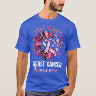 Faith Hope Liebe Pink Ribbon Leopard Brustkrebs T-Shirt