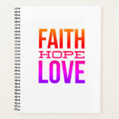 Faith Hope Liebe Planner Planer (Vorderseite)