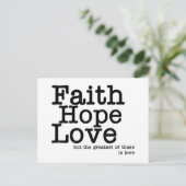 Faith Hope Liebe Postcard Postkarte (Stehend Vorderseite)