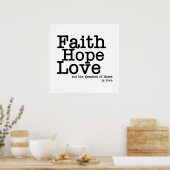 Faith Hope Liebe Poster (Küche)