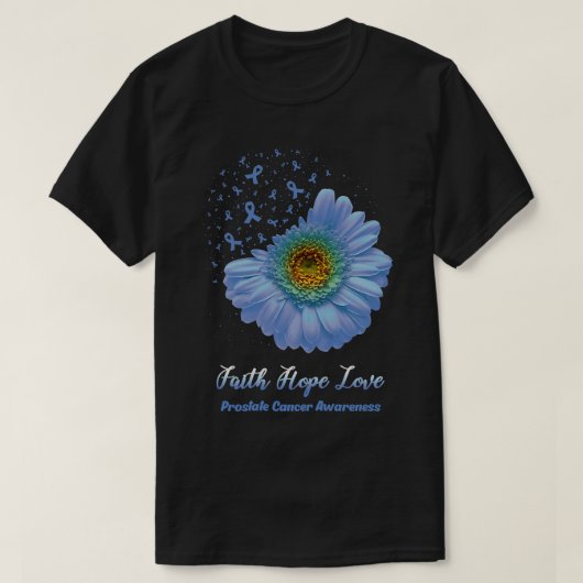Faith Hope Liebe Prostate Cancer Awareness Blume B T-Shirt (Design vorne)